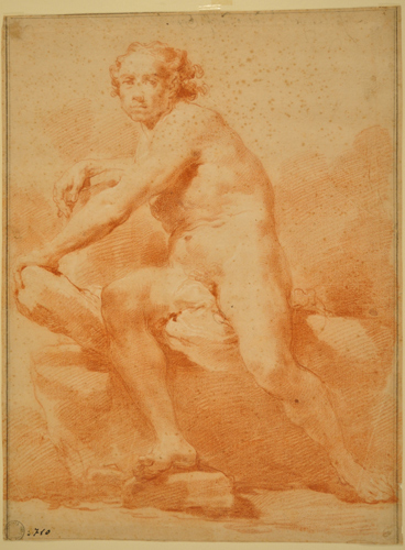 Gandolfi Gaetano-Nudo maschile seduto